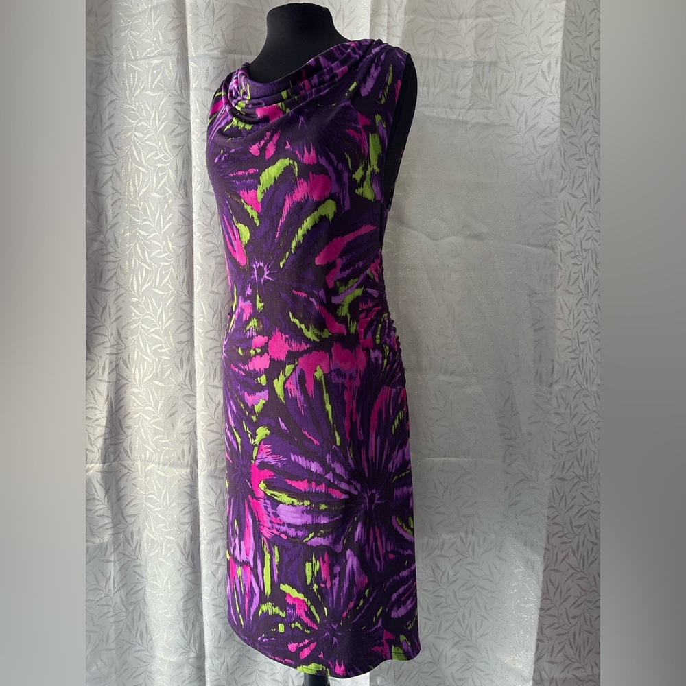 ANTONIO MELANI Purple and Green Dress